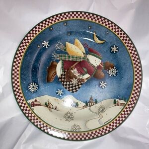 Vintage 2001 Debbie Mumm Snow Angel Village Sakura Oneida 8" EUC